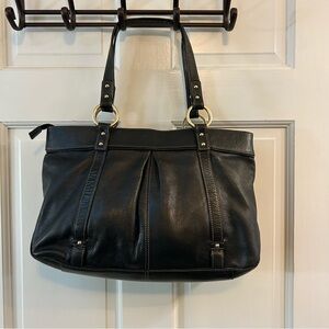 Etienne Aigner Black Leather Bag Vintage Medium Purse Soft Classic 90s Y2K